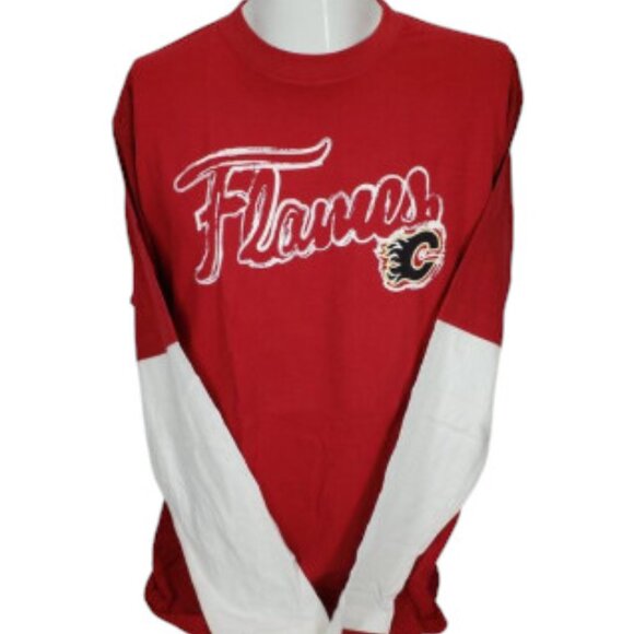 New NHL Calgary Flames Men's Long Sleeve T-Shirt  Size Large Unisex Hockey - Picture 12 of 12
